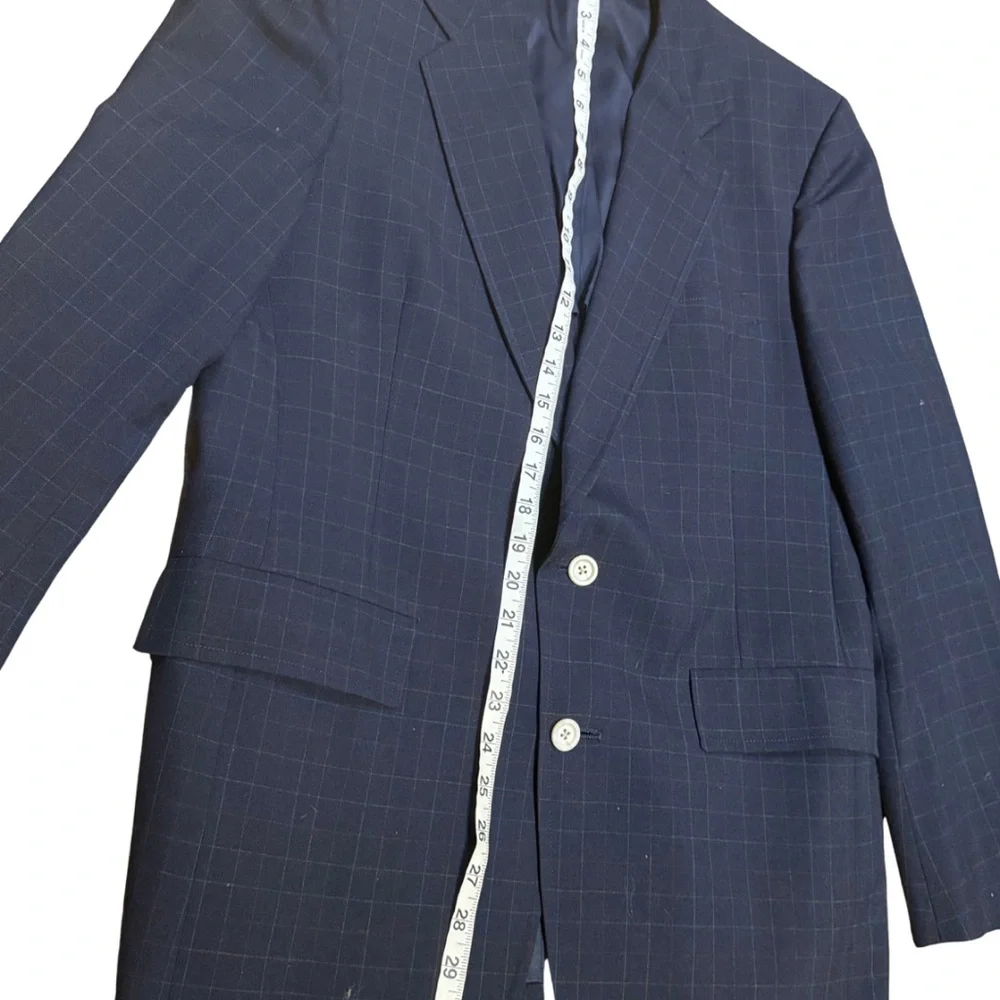Vintage Jack Nicklaus Golden Bear Blazer 42R Navy Windowpane old‎ money heritage